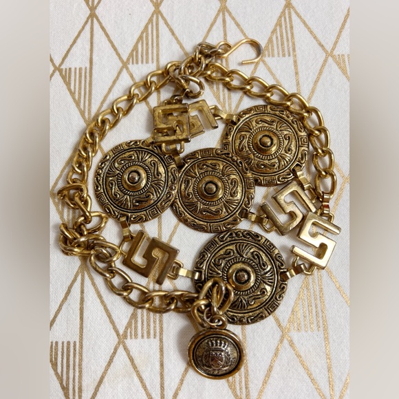 Gold Medallion Vintage Chain Link Belt main image 6